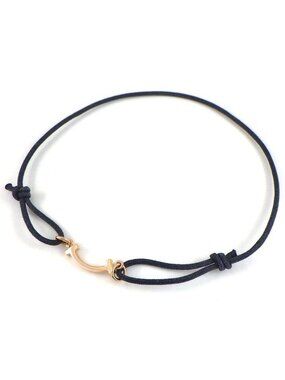Tiffany & Co Bracelet T Smile Mini Black Code 18k Pink Gold